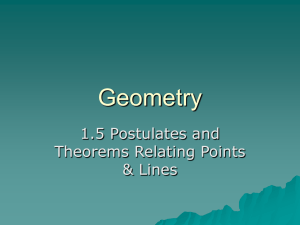 1.5 Postulates and Theorems