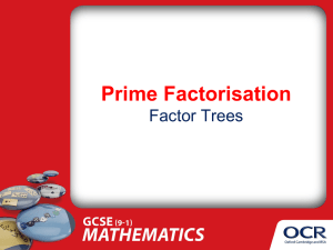 Prime factorisation