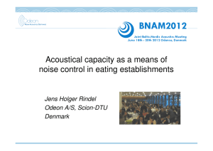 Acoustical capacity as a means of noise control in eating