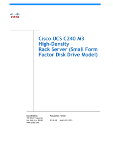 Cisco UCS C240 M3 High-Density Small Form Factor Rack Server