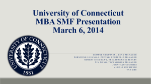 University of Connecticut MBA SMF Presentation March-5-2014