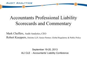 Accountants Professional Liability Scorecards and