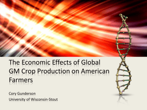 The Economic Effects of Global GM Crop Production on American