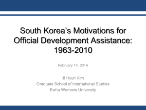 Motivations of Korea*s Official Development Assistance (ODA)