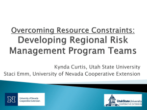 Overcoming Resource Constraints - National Ag Risk Education