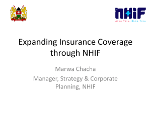 NHIF Presentation - GTZ Kenya Health