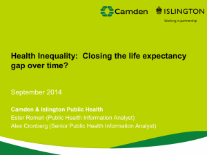 Health inequalities: closing the life expectancy gap