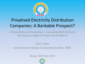 Privatised Electricity Distribution Companies