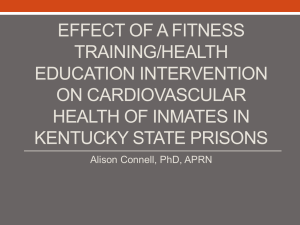 Effect of a Fitness Training/Health Education Intervention on Inmates