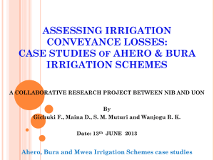 Assessing Irrigation Conveyance Losses:Case Studies Of