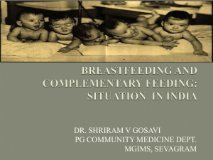 breastfeeding and complementary feeding: status in india