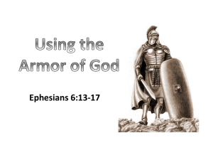 Using the Armor of God Ephesians 6:13
