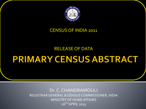 PRIMARY CENSUS ABSTRACT - Census of India Website