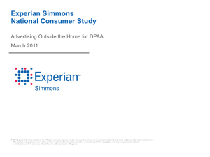 Experian Simmons National Consumer Study
