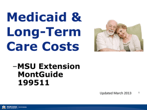 Medicaid and Long-Term Care Costs