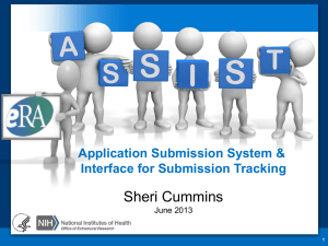 Electronic Submission of Multi-project Applications using ASSIST