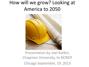 How will we Grow? Looking at America to 2050