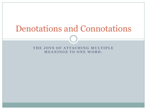 Chapter 3 Denotations and Connotations