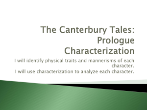 The Canterbury Tales: Prologue Characterization