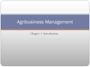 Agribusiness Management-Chap 1