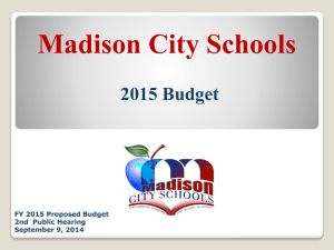 Budget hearing 1 - Madison City Schools