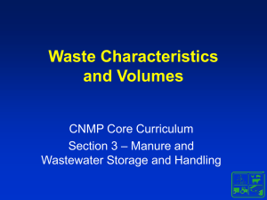Waste Characteristics and Volumes - ABE