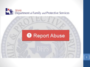 APS Online Reporting Tutorial - Texas Department of Family and
