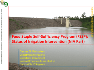 Food Staple Self-Sufficiency Program (FSSP)