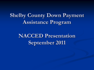 Shelby County Down Payment Assistance Program