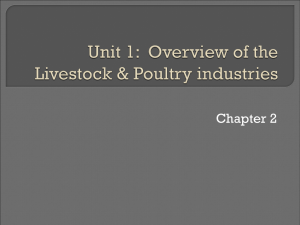 Unit 1: Overview of the livestock & Poultry industries