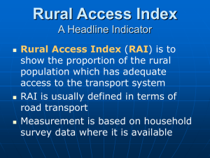 on the Rural Access Index