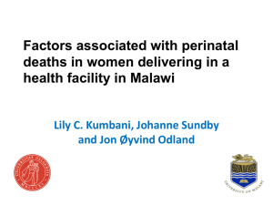 Factors associated with perinatal deaths in women delivering in a
