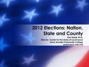2012 Elections In Maryland - Anne Arundel Community College