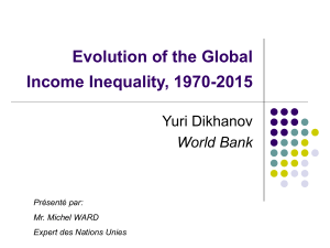 Evolution of the Global Income Inequality, 1970-2015