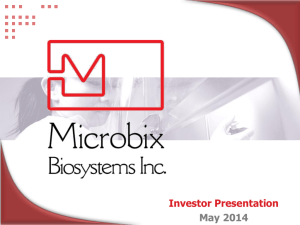 2014 Microbix Investor Presentation