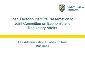 Institute Presentation to Joint Committee on