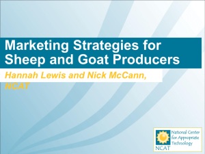 Marketing Strategies for Sheep and Goat Producers