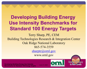 Developing Building Energy Use Intensity Benchmarks for Standard