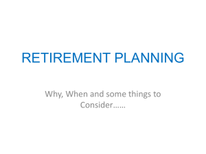 Retirement Planning - A Jamaican Context