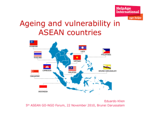Ageing and vulnerability in ASEAN countries, Eduardo Klien, Brunei