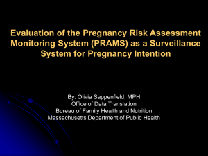 Evaluation of PRAMS as a surveillance system for pregnancy