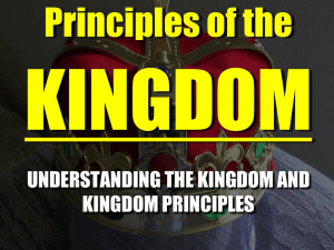 Principles of the Kingdom - Life Changing Ministries International
