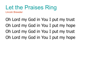 Let the Praises Ring Lincoln Brewster