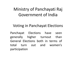 Voting in Panchayat Elections - Election Commission of India