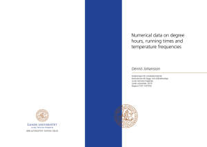 Numerical data on degree hours, running times and temperature