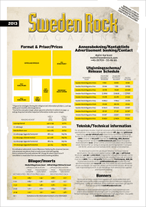 Format & priser/prices Utgivningsschema/ release
