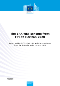 The ERA-NET scheme from FP6 to Horizon 2020