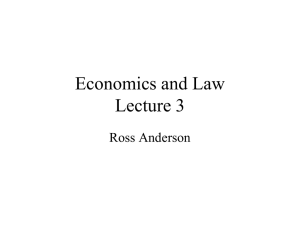 Economics and Law Lecture 3
