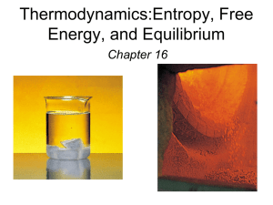Entropy, Free Energy, and Equilibrium