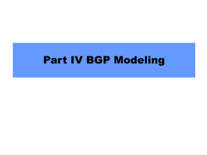 BGP Modeling